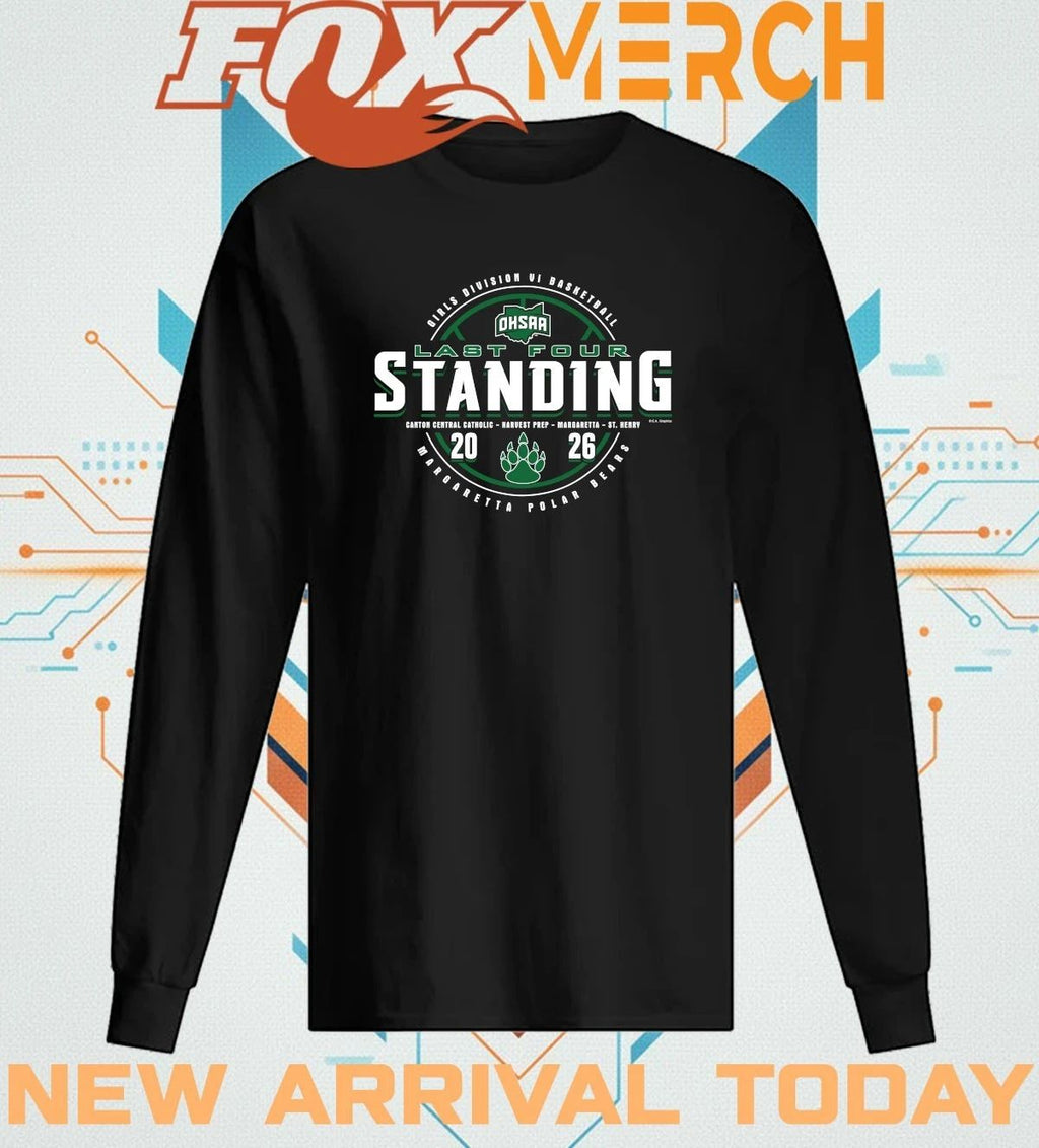 Margaretta Polar Bears 2026 OHSAA Girls Basketball DVI Last Four Standing t-shirt