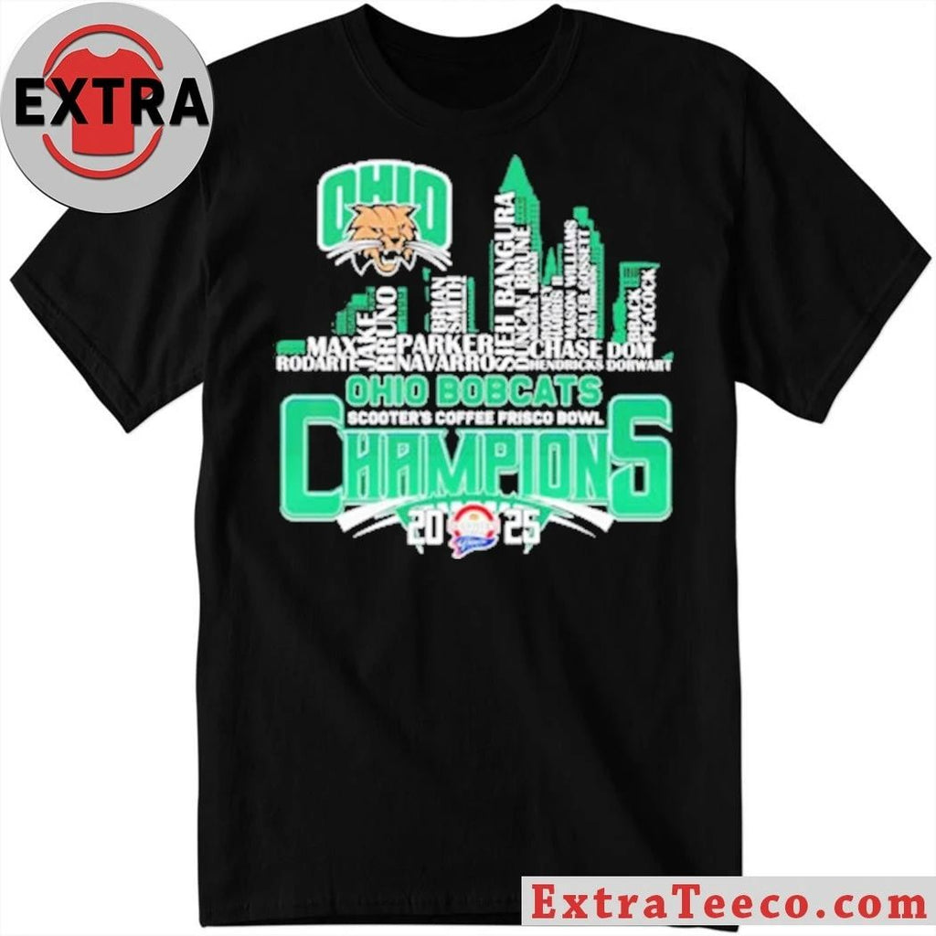 Celebrating the Ohio Bobcats’ victory at the 2025 Scooter’s Coffee Frisco Bowl Shirt