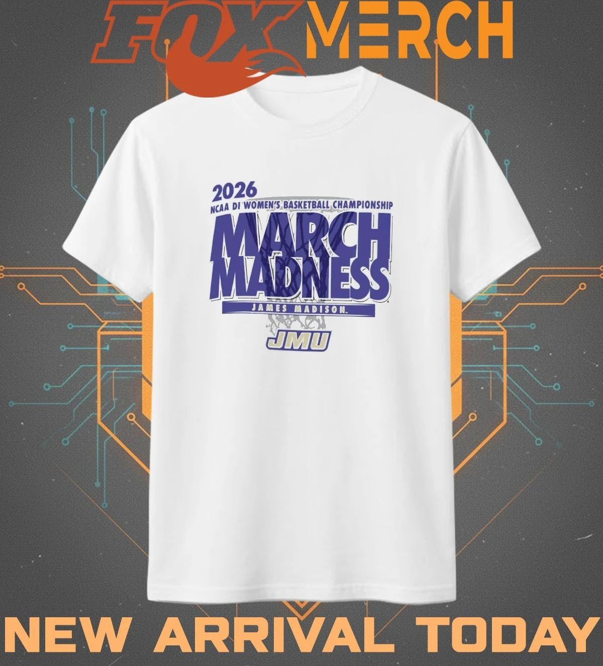 James Madison Dukes 2026 NCAA DI Women’s Basketball Championship March Madness t-shirt