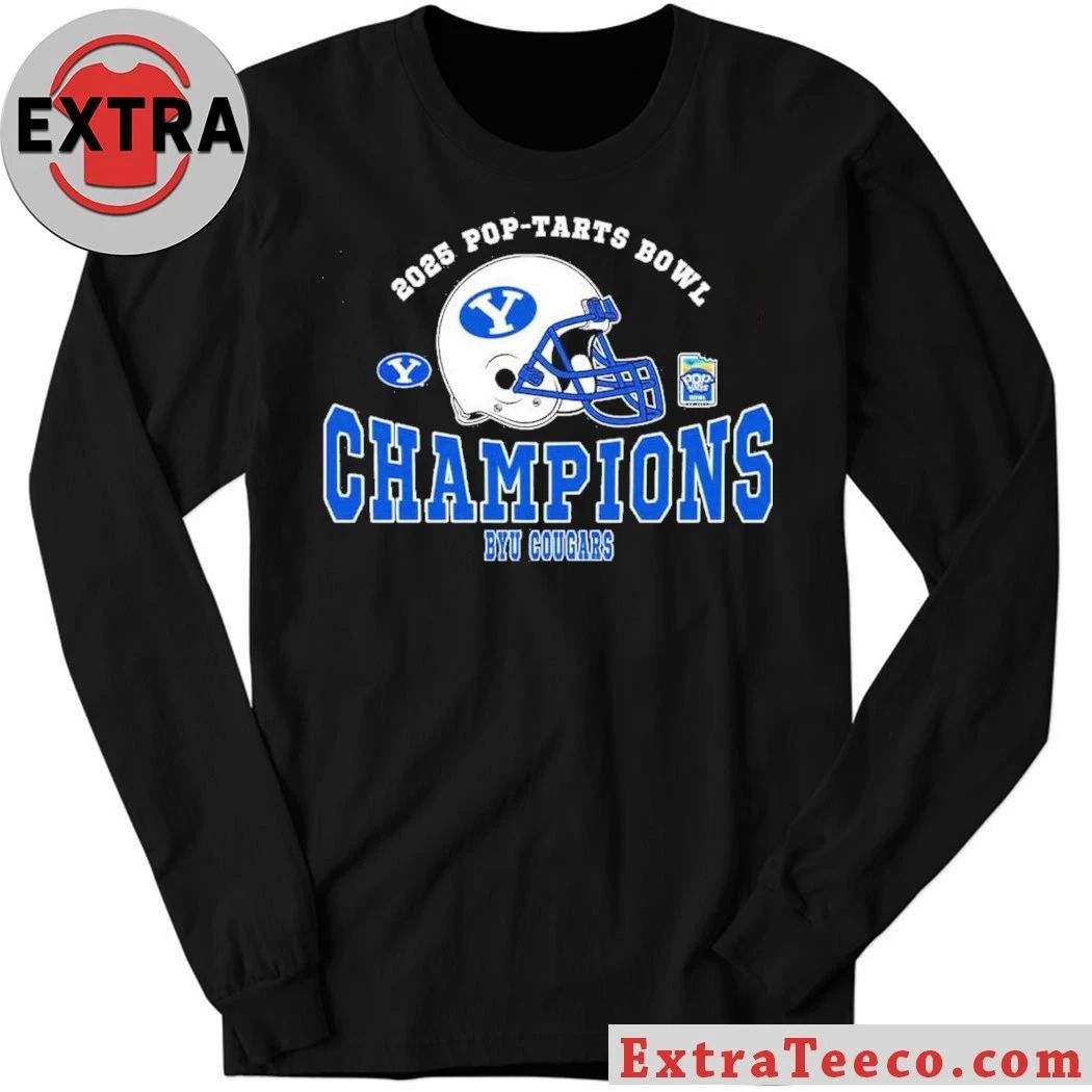 Champions 2025 Pop-Tarts Bowl BYU Cougars Football The Champions 2025 Pop-Tarts Bowl Helmet And Logo T-Shirt