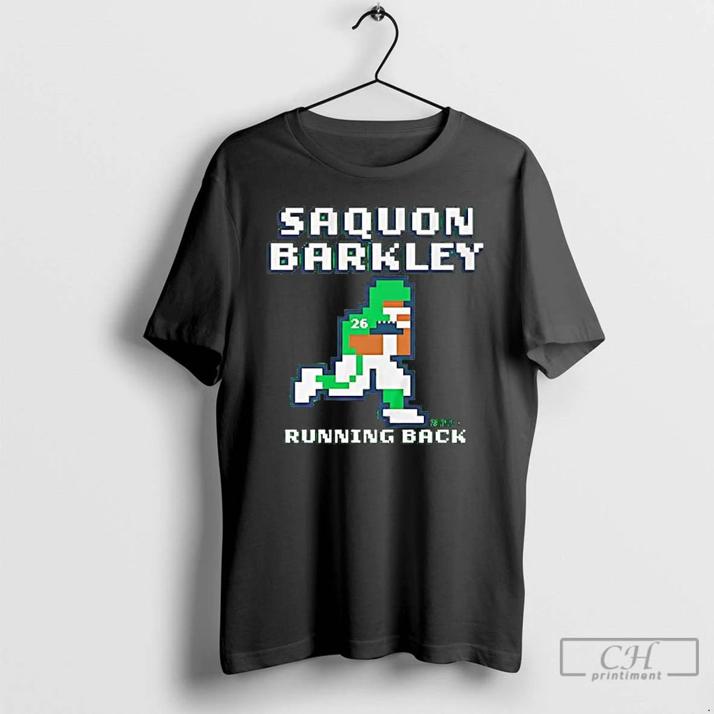 Premium Saquon Barkley Retro Baller Running Back Player Graphic T Shirts