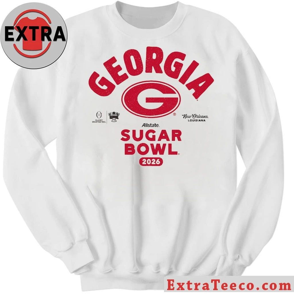 The Georgia Bulldogs will play in the 2026 Allstate Sugar Bowl, a College Football Playoff quarterfinal game, at Caesars Superdome in New Orleans, Louisiana on January 1, 2026 Shirt
