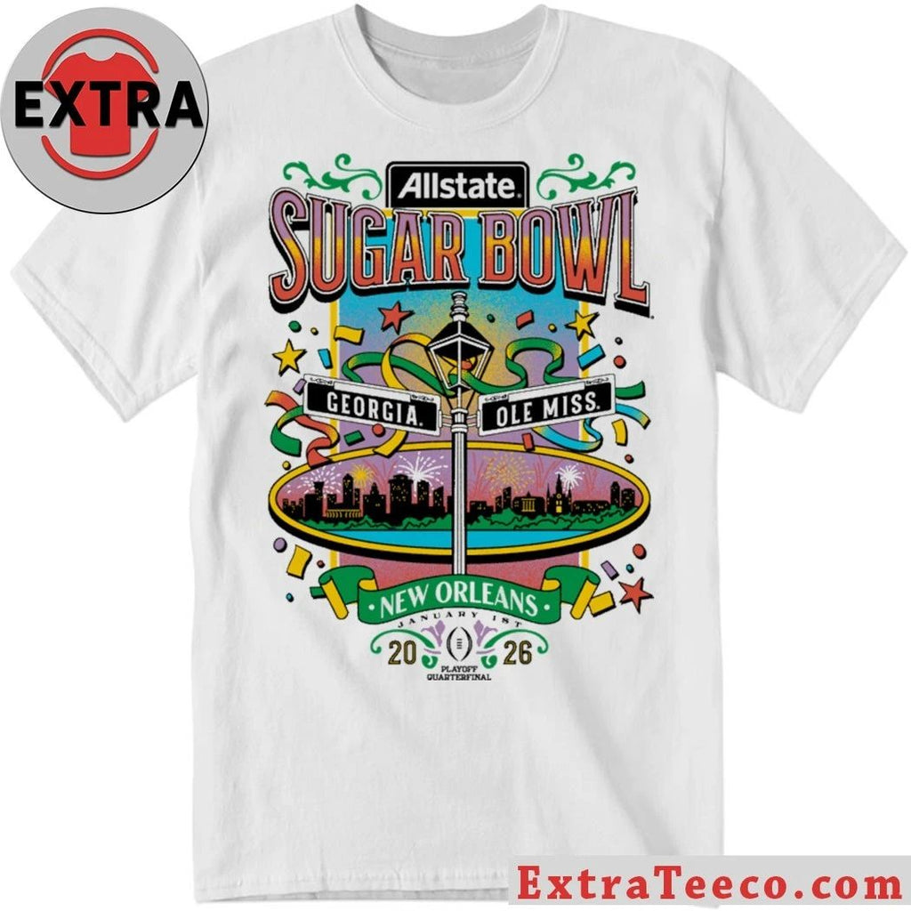 Original The Allstate Sugar Bowl will be played between Georgia and Ole Miss in New Orleans on January 1, 2026 Shirt