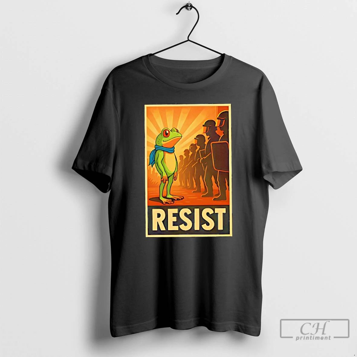 Premium Resist Portland Frog Anti Trump Anti Fascism T Shirts