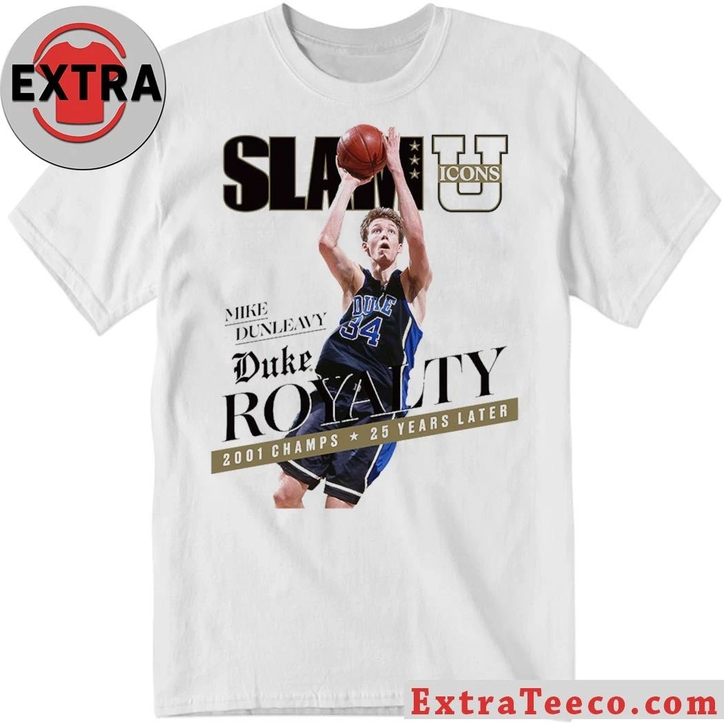 SLAM ICONS Mike Dunleavy Duke Royalty t-shirt, commemorating the 25th anniversary of the Duke basketball team’s 2001 championship