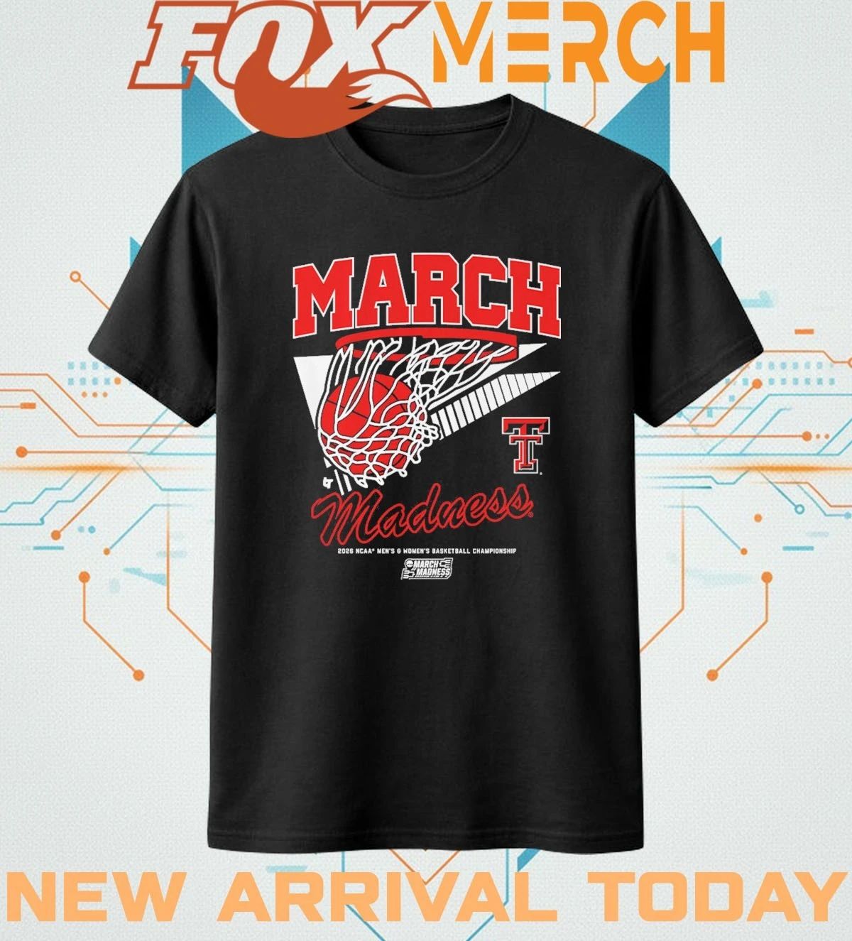 Texas Tech Red Raiders MBB & WBB 2026 March Madness Retro Swish t-shirt
