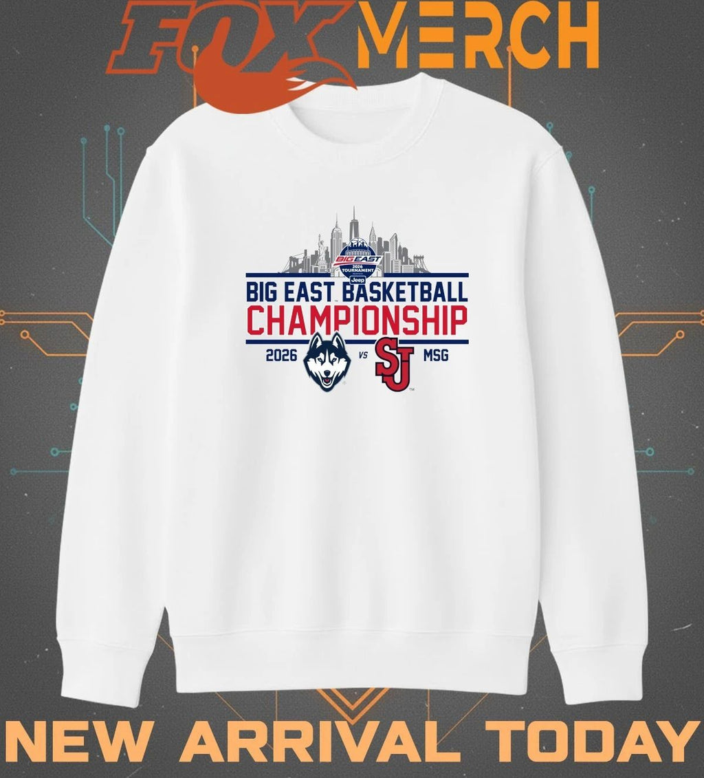 Uconn Huskies vs St. John’s Red Storm 2026 Big East Basketball Championship t-shirt