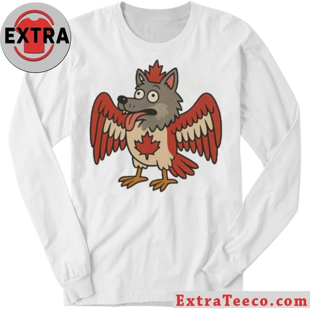 Original Maple-Mad Wolfbird Quirky Canadian Creature Shirt