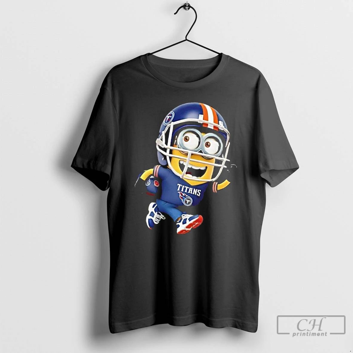 Premium Minions Is Holding A Ball And Smiling At Tennessee Titans Fans T Shirts