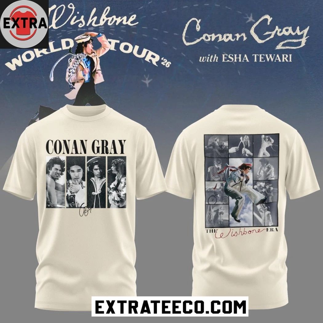 Conan Gray Wishbone World Tour 2026 Show Celebrate Hoodie T-Shirt
