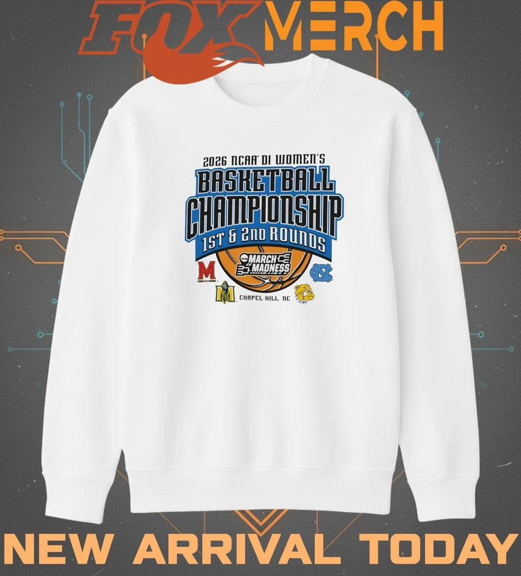 2026 NCAA DI Women’s Basketball Championship 1st & 2nd Rounds March Madness Chapel Hill, NC t-shirt
