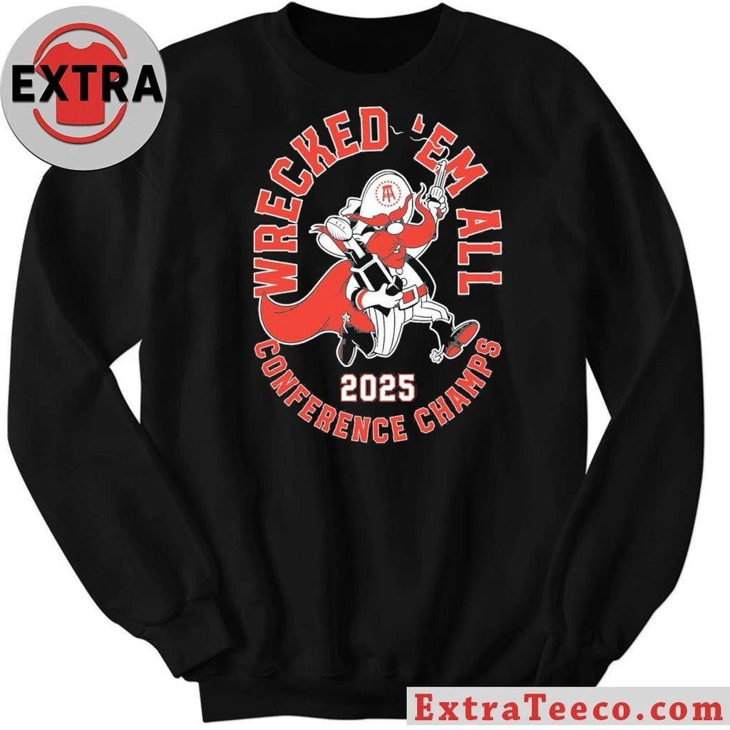 Wrecked ‘Em Conference Champs Texas Tech Texas Tech Red Raiders football team’s 2025 Big 12 championship Shirt