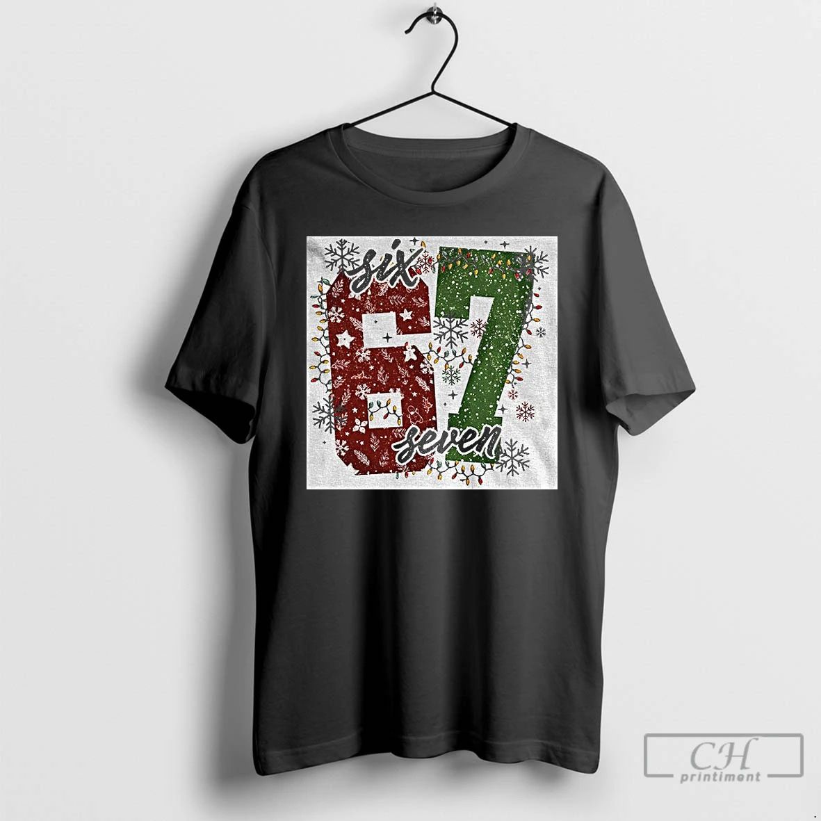 Premium Six Seven Meme Christmas 2025 T Shirts