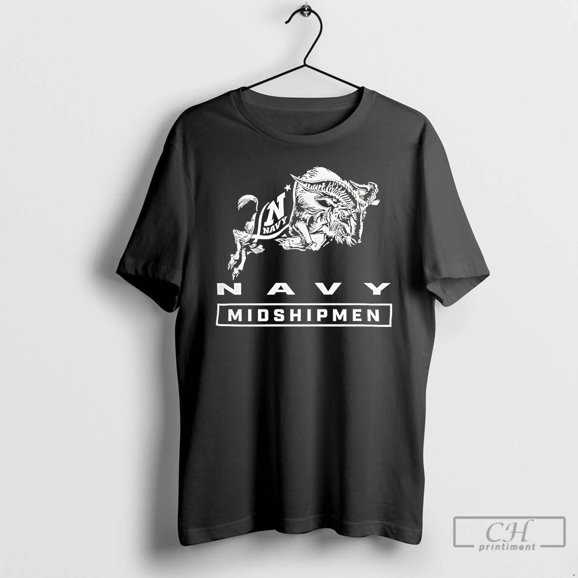 Premium Navy Midshipmen Stack Stretch Performance T Shirts