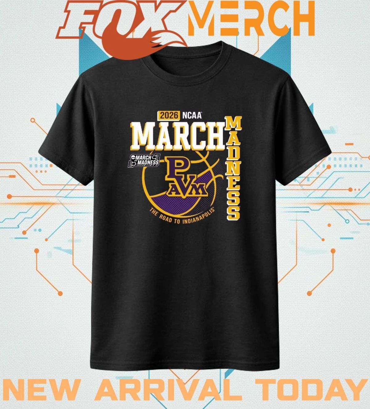 Prairie View A&M University Men’s Basketball 2026 March Madness Bound t-shirt