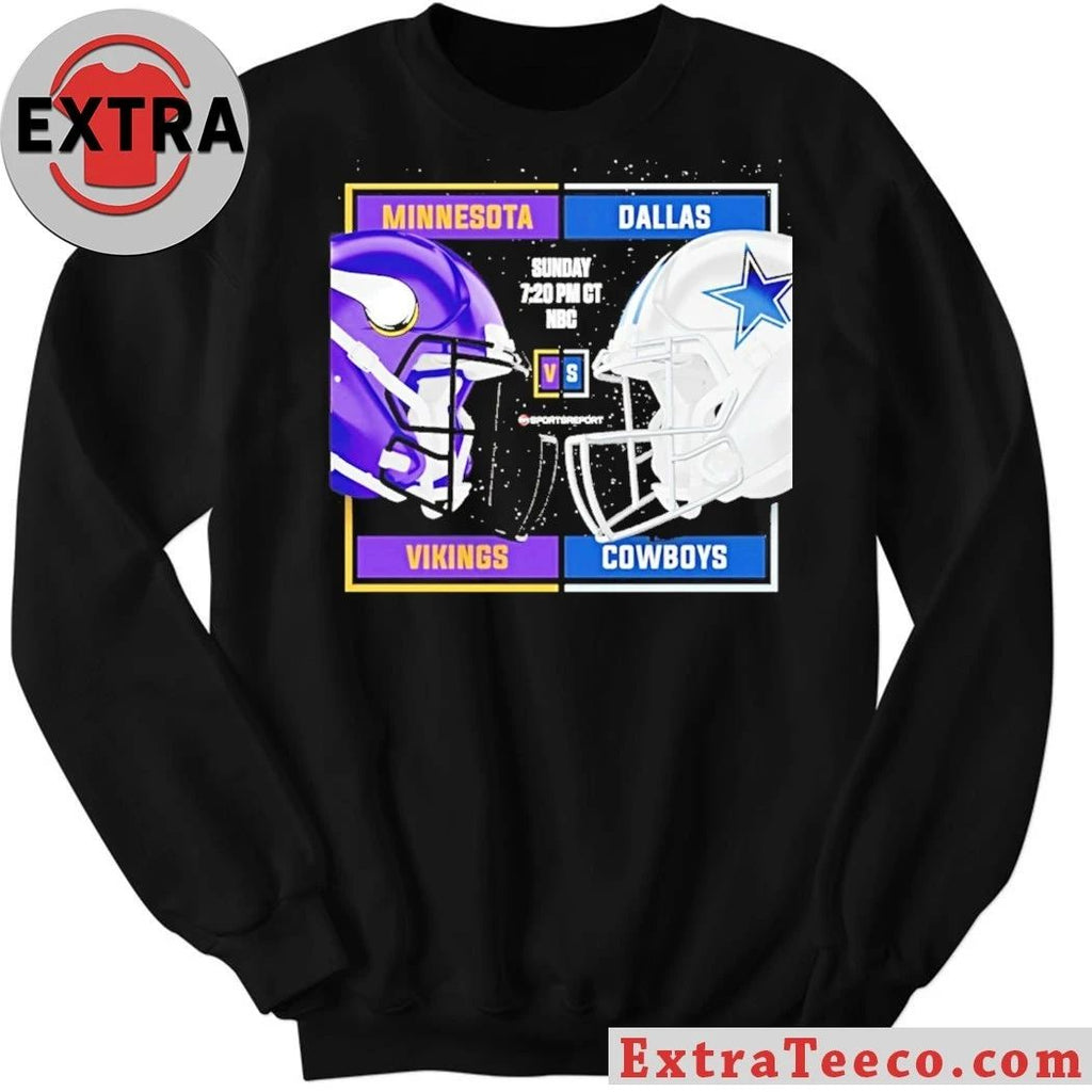 Announcement regarding the football game between the Minnesota Vikings and the Dallas Cowboys Shirt