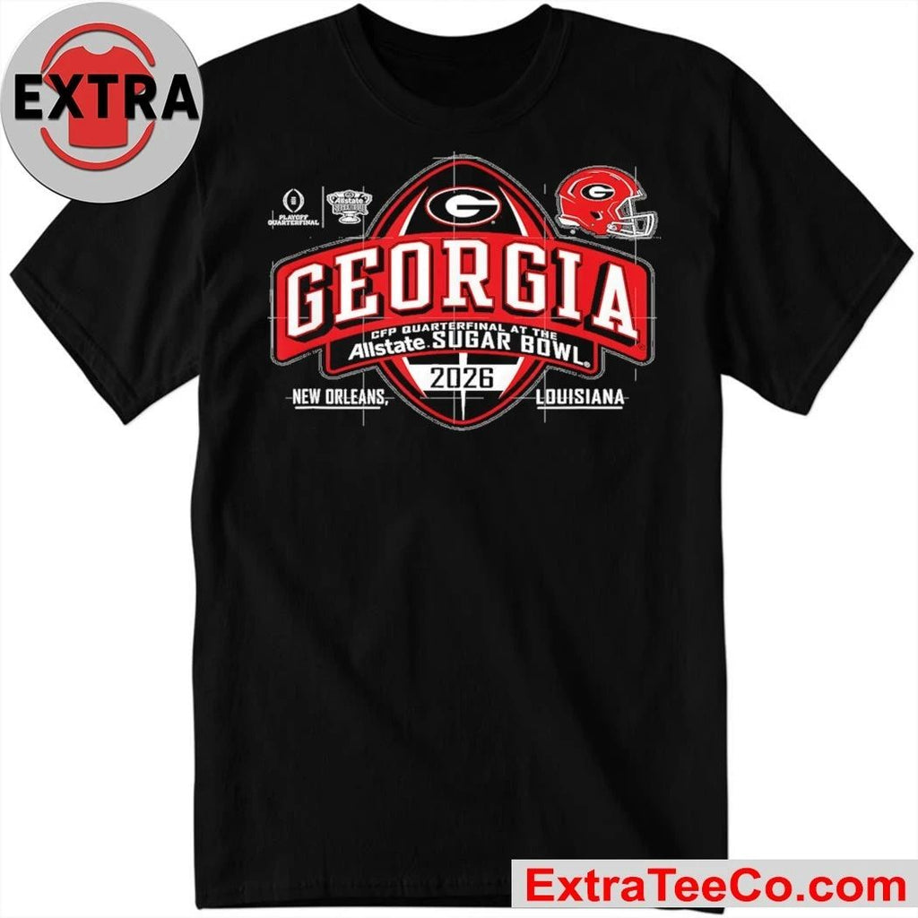 Georgia Bulldogs Allstate Sugar Bowl 2026 College Football Quarterfinals, January 1, 2026, at Caesars Superdome in New Orleans, Louisiana Shirt