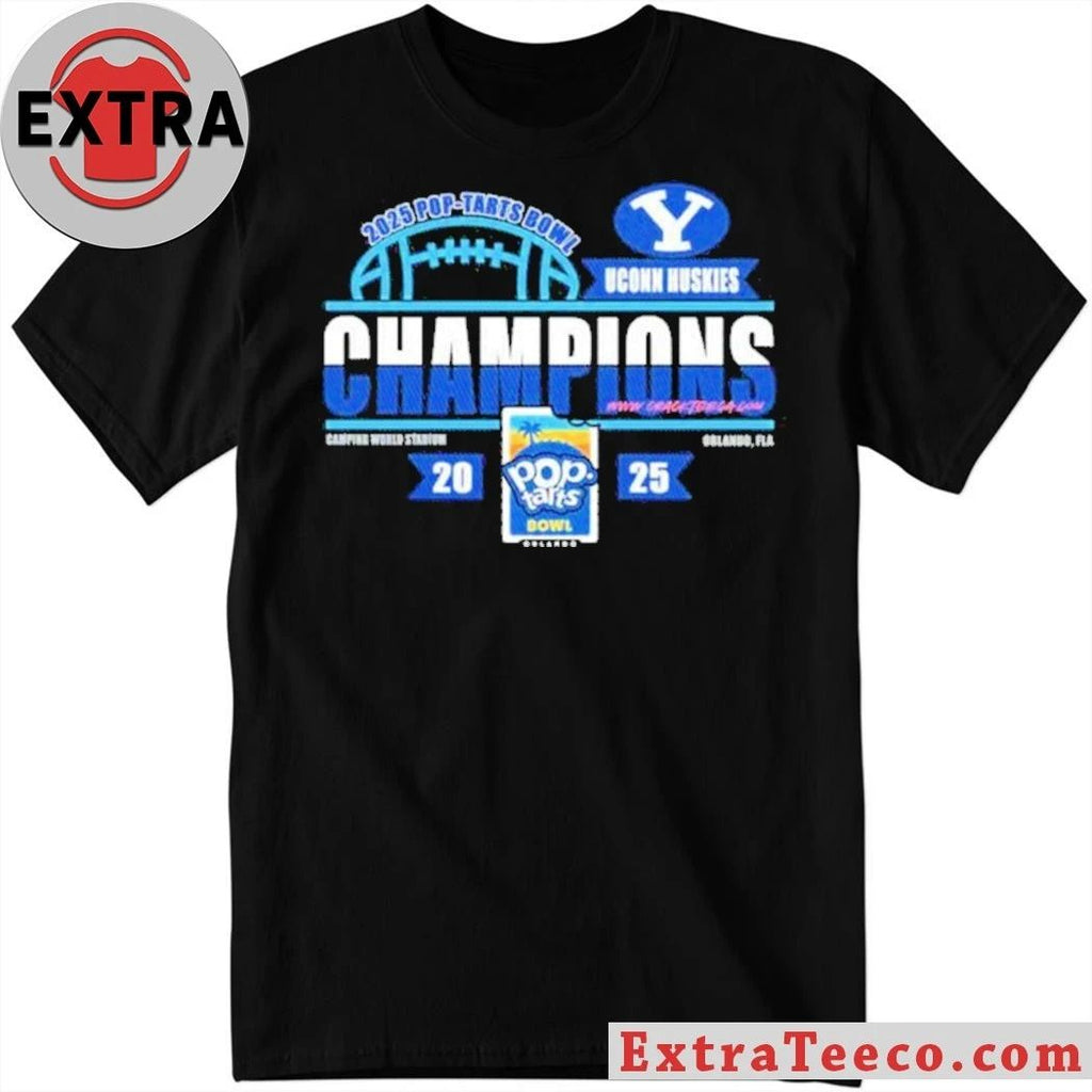 BYU Cougars 2025 Pop-Tarts Bowl Champions At Camping World Stadium On December 27 Logo T-Shirt