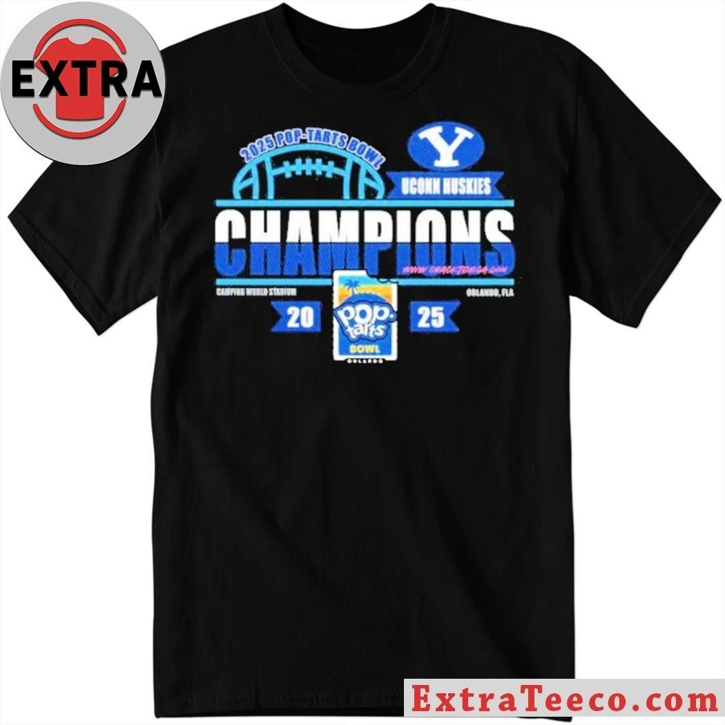 BYU Cougars 2025 Pop-Tarts Bowl Champions At Camping World Stadium On December 27 Logo T-Shirt