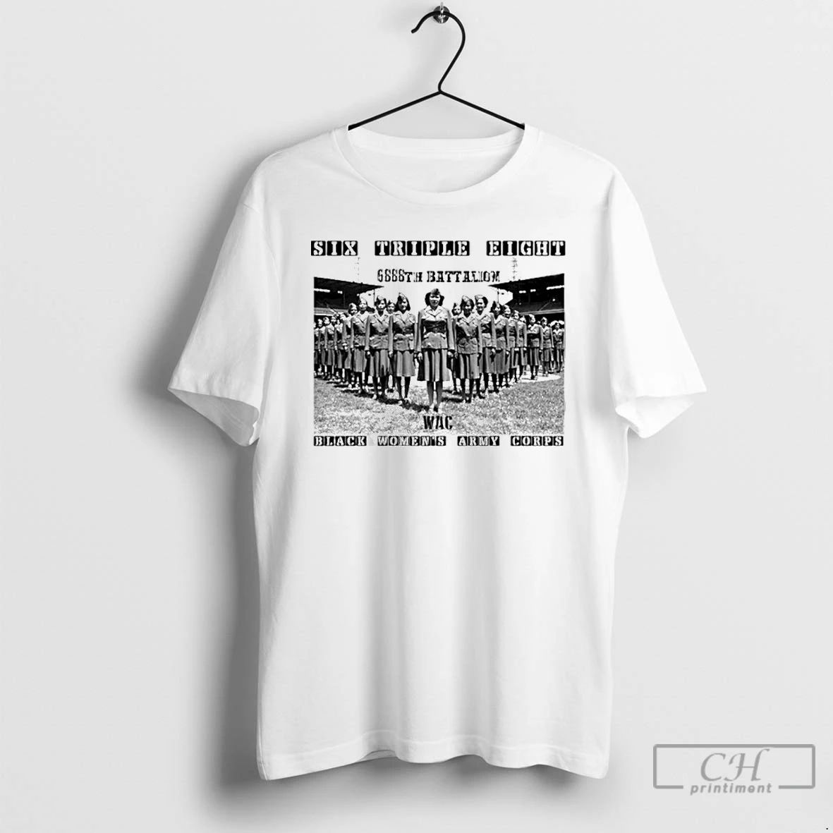 Premium Six Triple Eight Black Womens Army Corps 6888th Battalion T Shirts