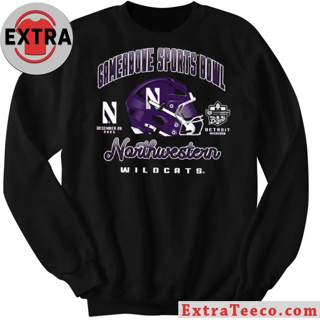 Northwestern Wildcats 2025 GameAbove Sports Bowl GameAbove Sports Bowl December 26, 2025 Ford Field in Detroit, Michigan, USA Shirt