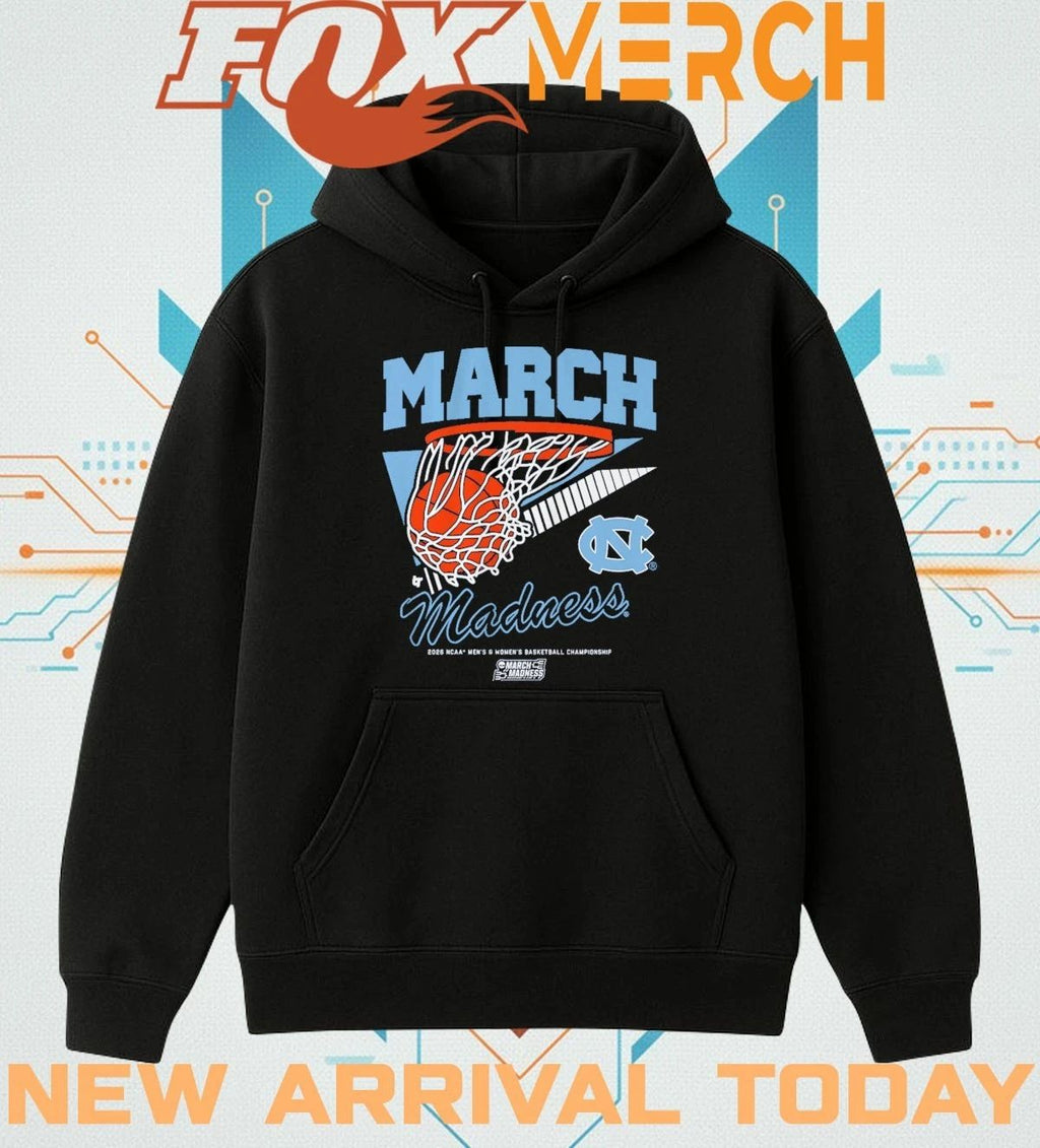 UNC Tar Heels MBB & WBB 2026 March Madness Retro Swish t-shirt