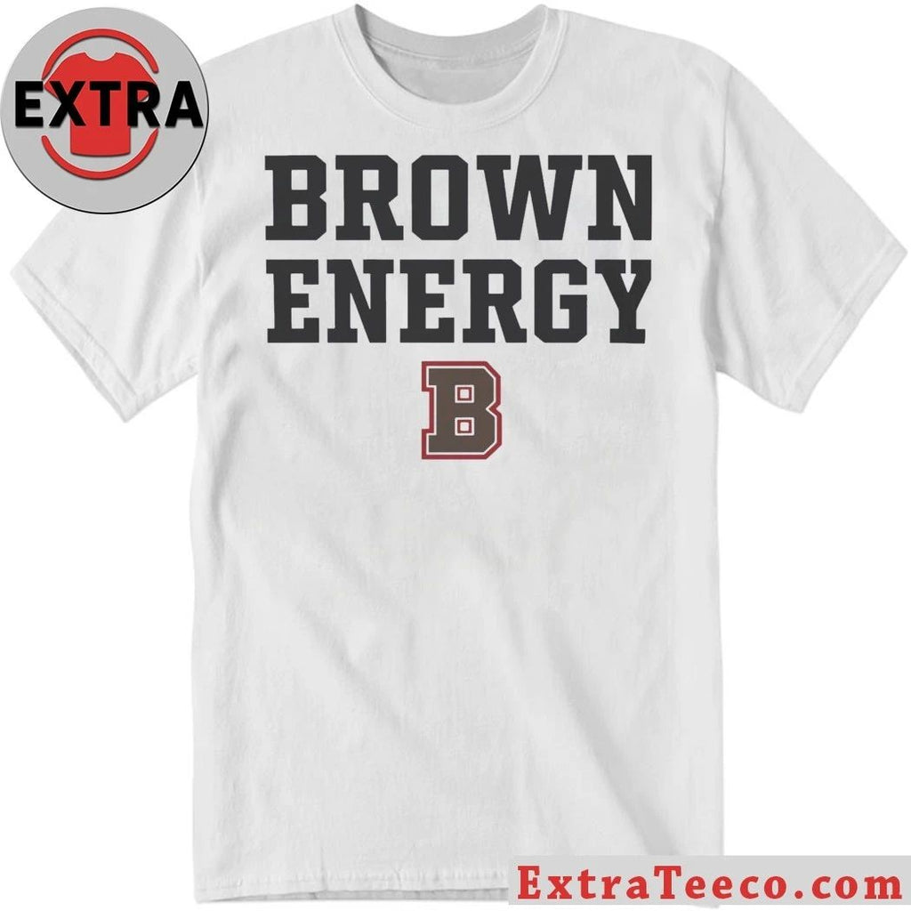 Brown Energy B University Official Stacked Adult Shirt
