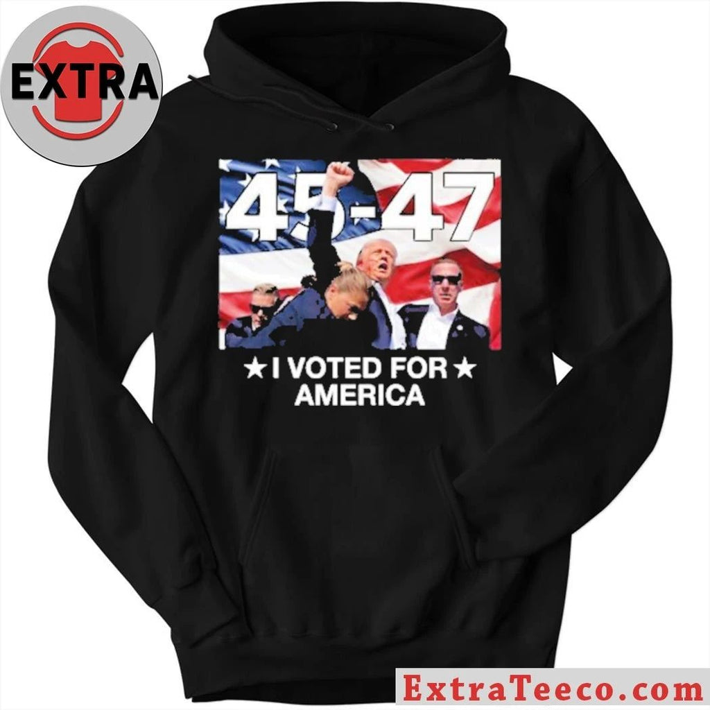 Original Trump 45 – 47 I Voted For America Flag Shirt