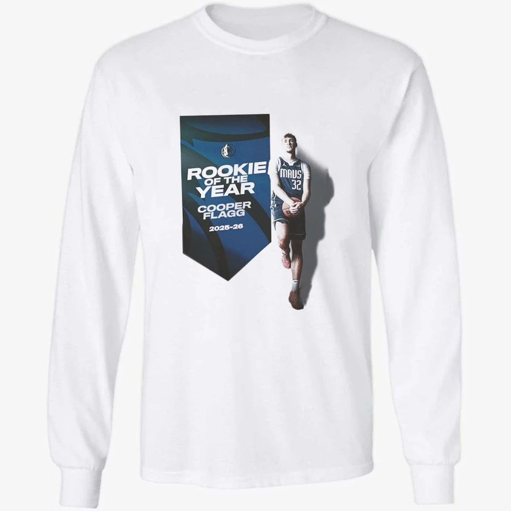 Cooper Flagg Rookie Of The Year NBA 2026 Dallas Mavericks Shirt