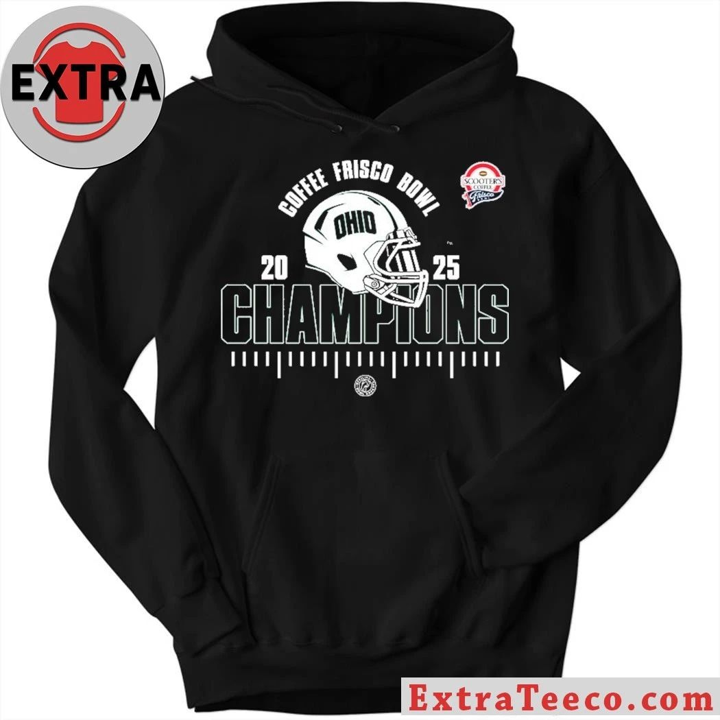 Ohio Bobcats Scooter’s Coffee Frisco Bowl Champions 2025 NCAA Football Logo Shirt