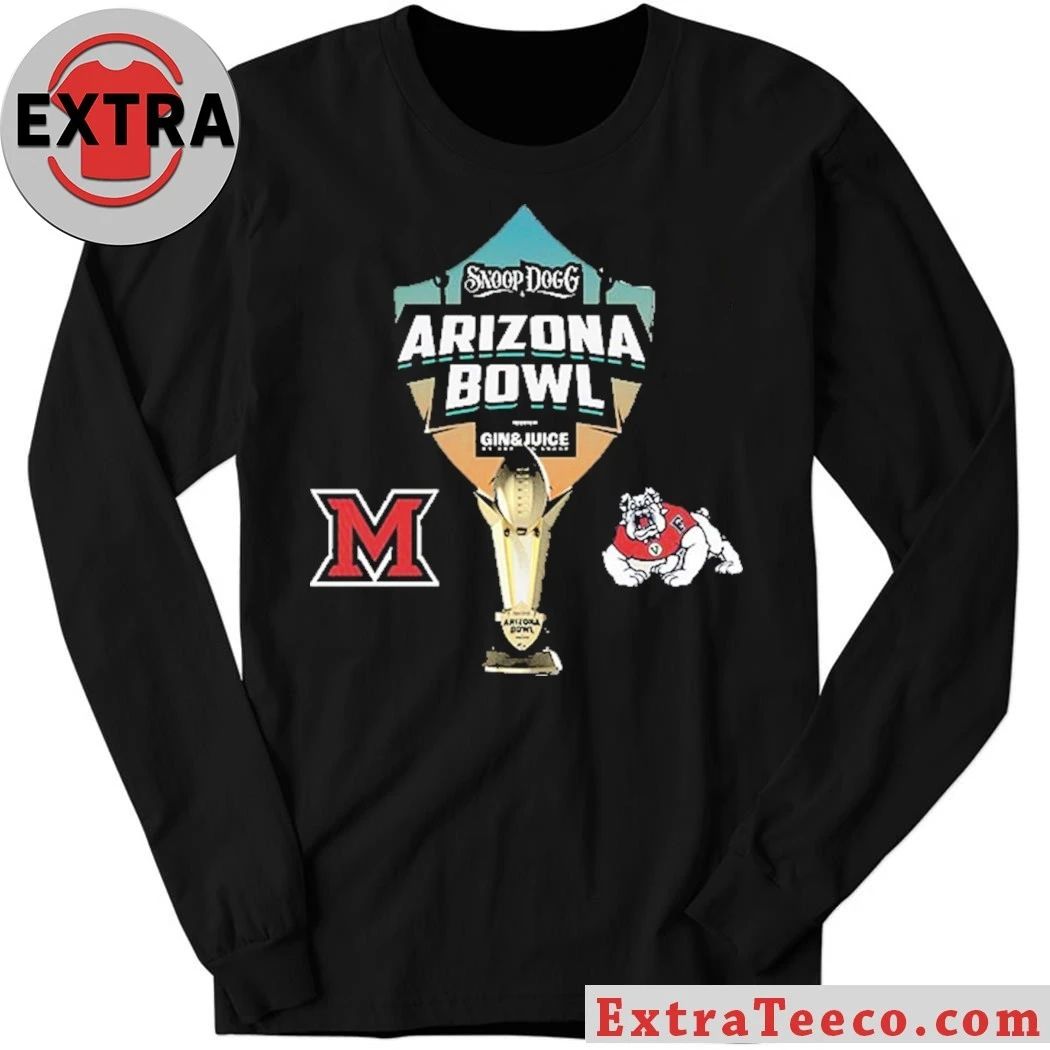 The Snoop Dogg Arizona Bowl By Gin & Juice Miami RedHawks Versus Fresno State Bulldogs Bowl Season College Football 2025 2026 Logo Shirt