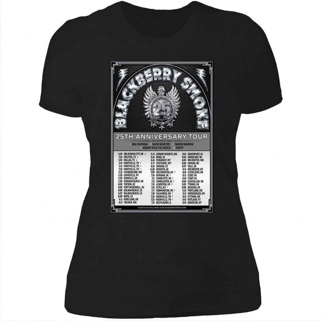 Blackberry Smoke Tour Summer 25th Anniversary 2026 Poster Shirt
