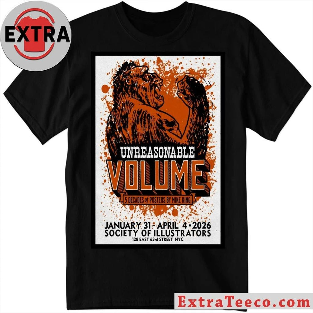 Original Five Decades of Posters by Mike King Society of Illustrators T-Shirt