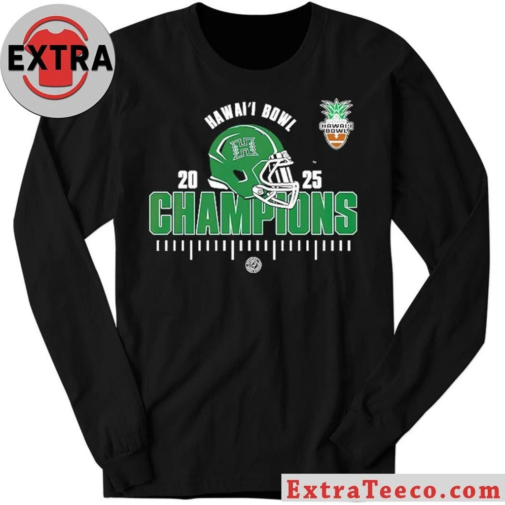 Original The Hawaii Rainbow Warriors won the Sheraton Hawaii Bowl 2025 with a score of 35-31 on December 24, 2025 Helmet And Logo Shirt