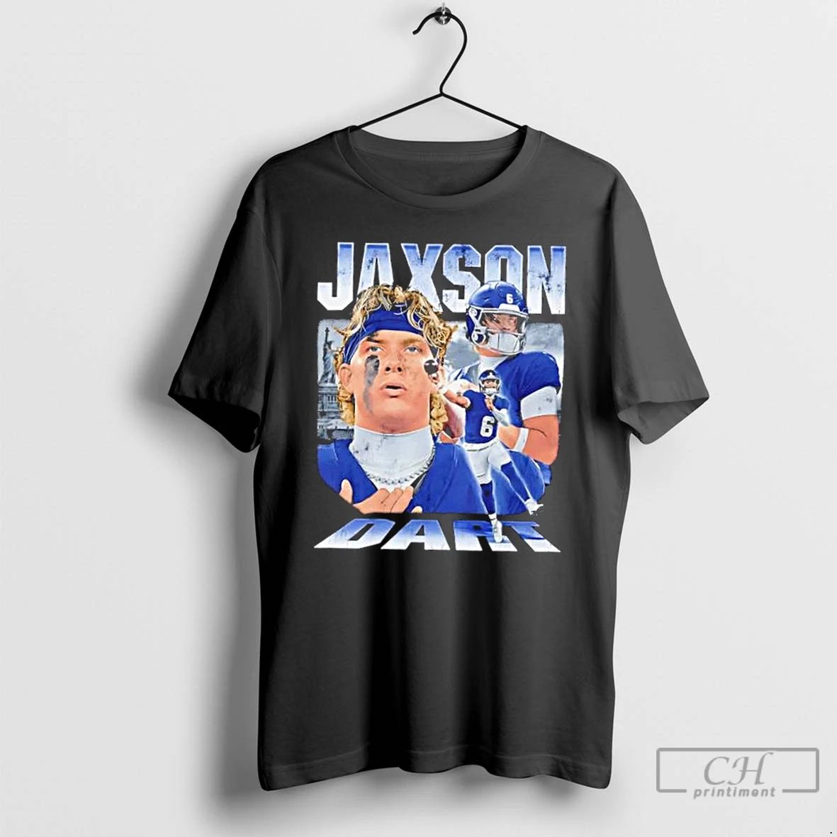 Premium Jaxson Dart New York Giants Vintage Football T Shirts