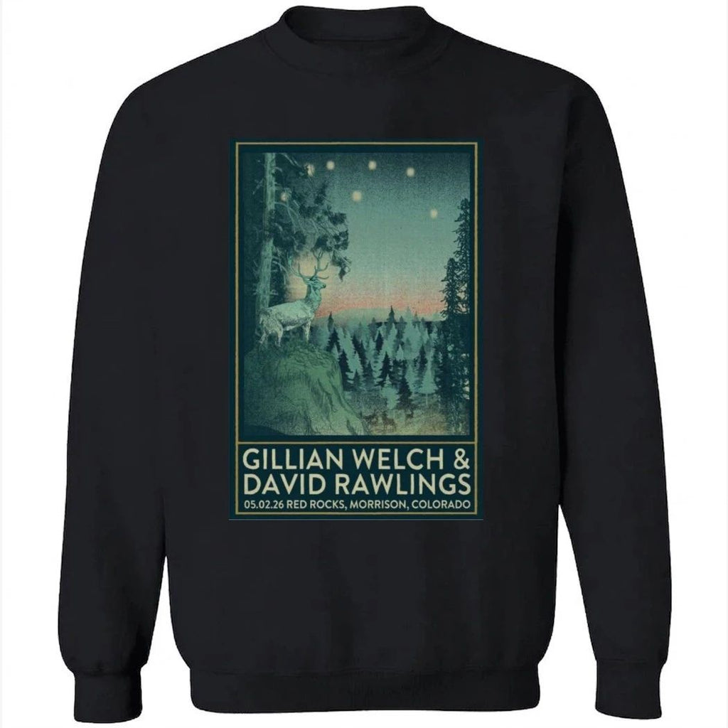 Gillian Welch and David Rawlings 05.02.2026 Red Rocks Poster Shirt