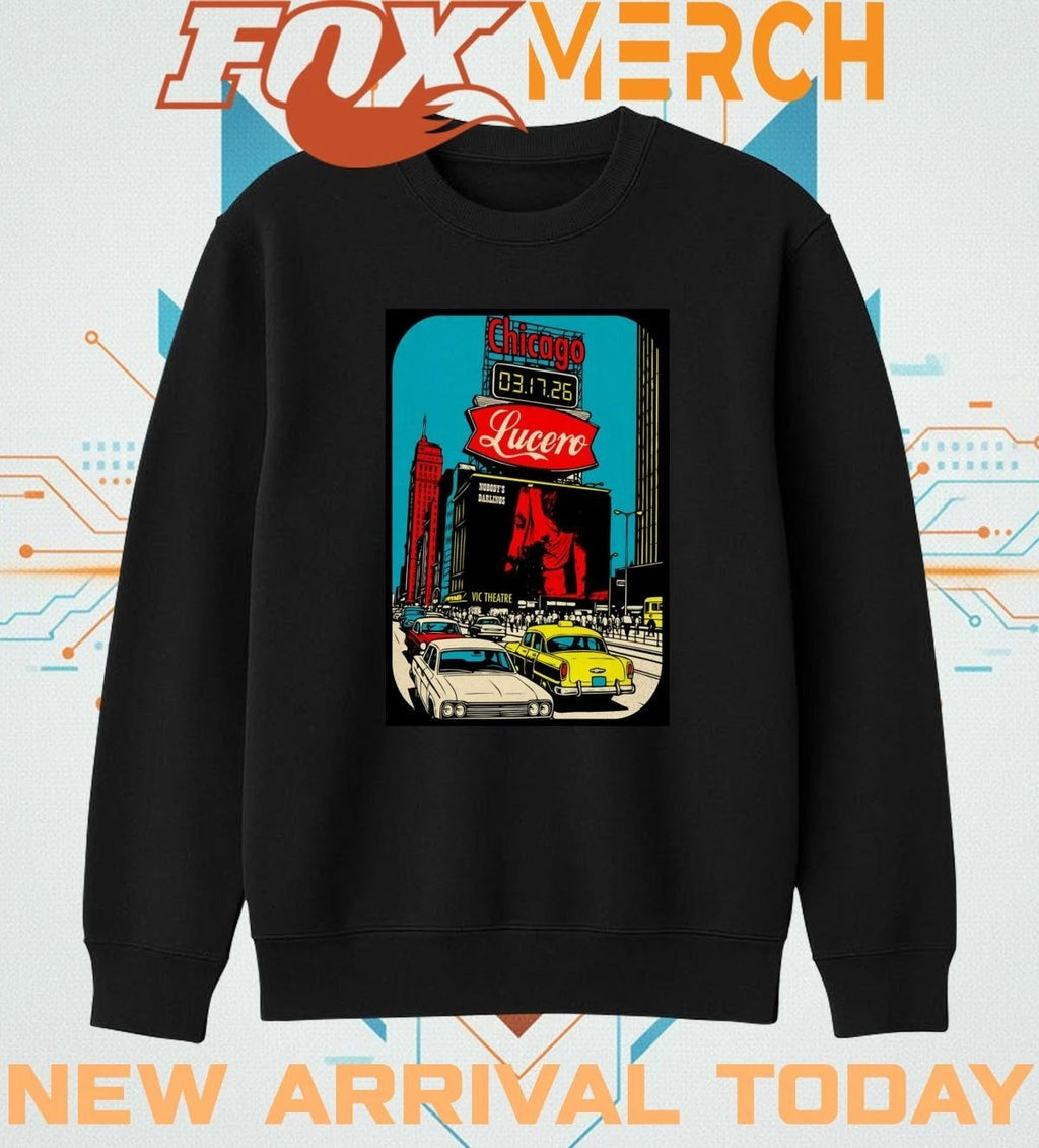 Lucero Tour Chicago IL On mar 17 2026 poster t-shirt