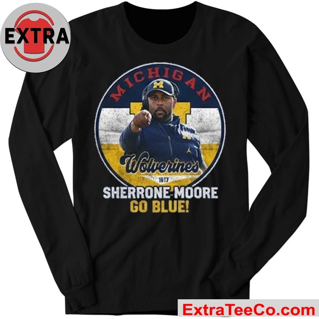 Sherrone Moore Michigan Wolverines Tee Michigan Sherrone Moore Go Blue Shirt