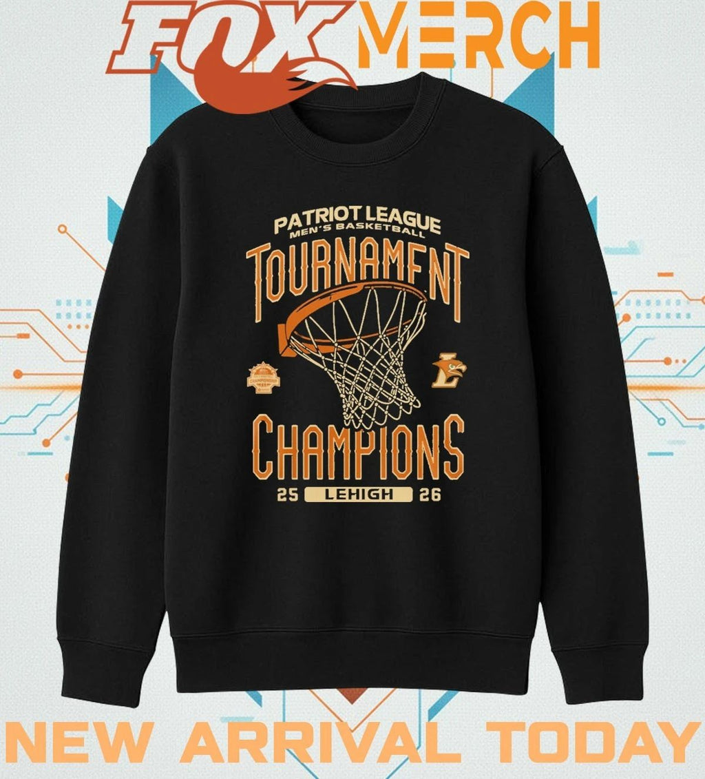 Lehigh Mountain Hawks Men’s Basketball 2026 Patriot League Tournament Champions t-shirt