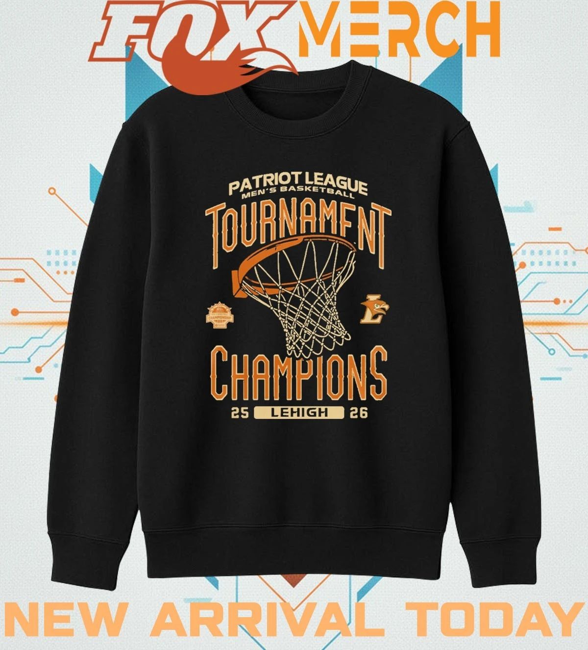 Lehigh Mountain Hawks Men’s Basketball 2026 Patriot League Tournament Champions t-shirt