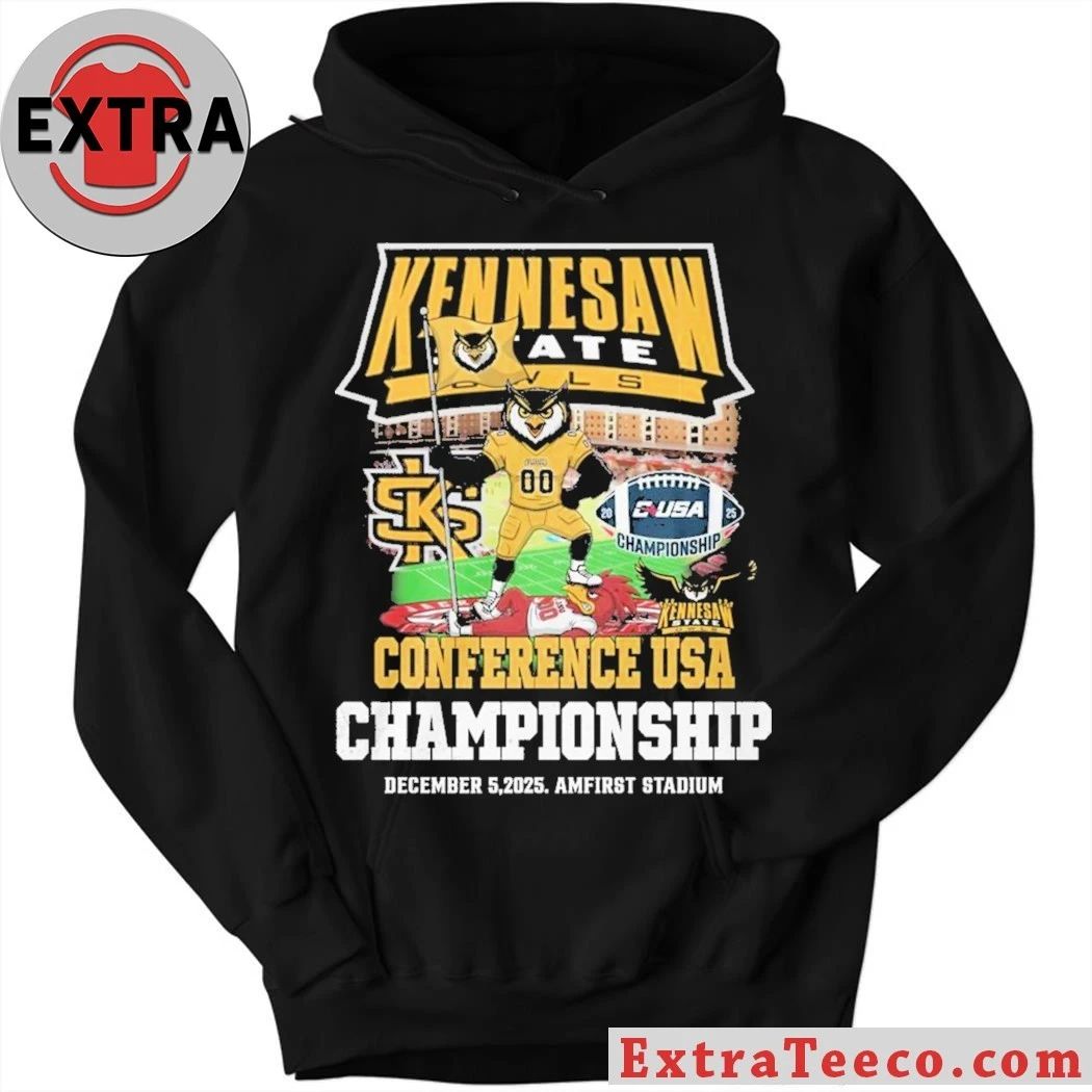 Kennesaw State Owls Conference USA Championship December 5 2025 Amfirst Stadium 2025 Logo T-Shirt