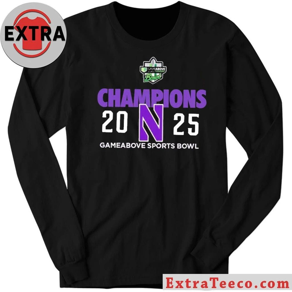 Original Celebrating the Northwestern Wildcats’ victory at the 2025 GameAbove Sports Bowl Shirt
