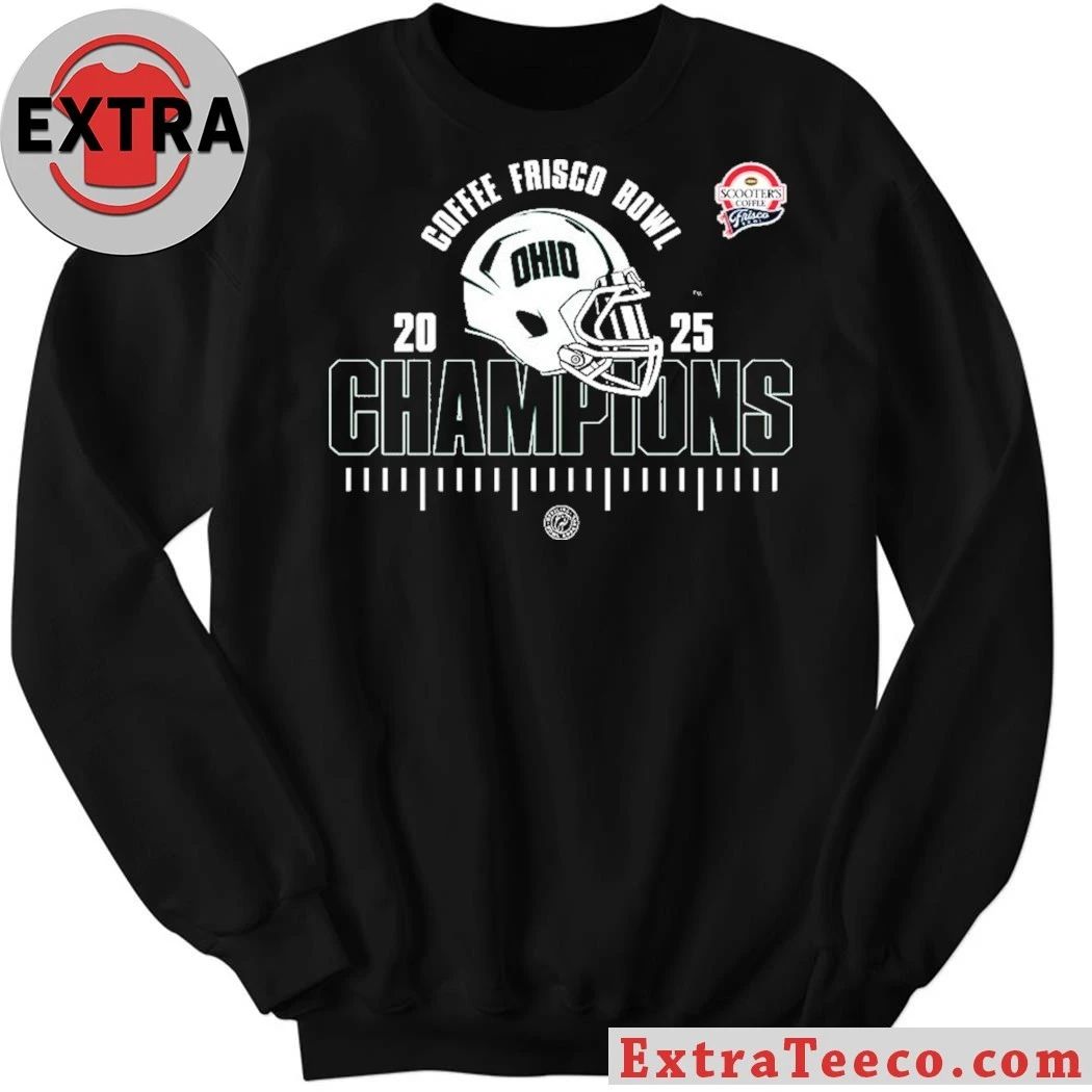 Ohio Bobcats Scooter’s Coffee Frisco Bowl Champions 2025 NCAA Football Logo Shirt