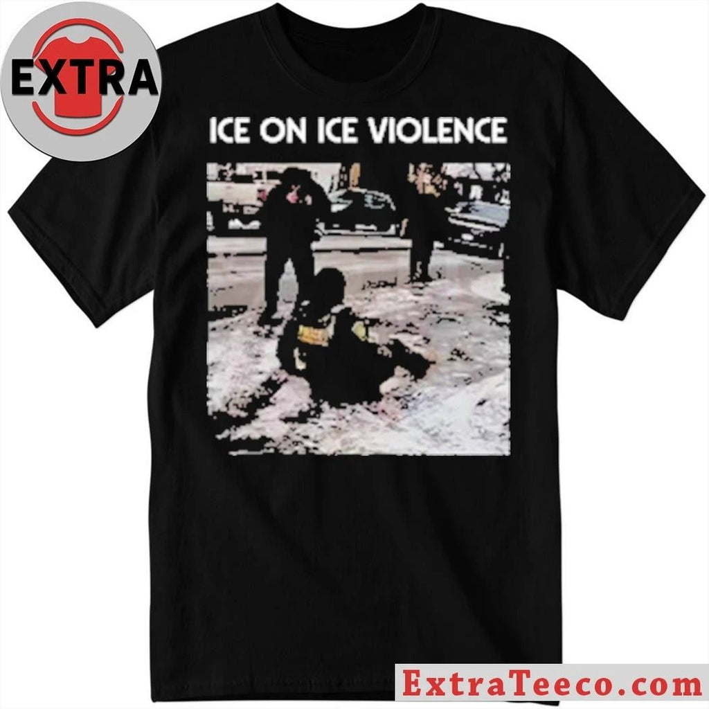 Original Bold Social Commentary Ice On Ice Violence T-Shirt