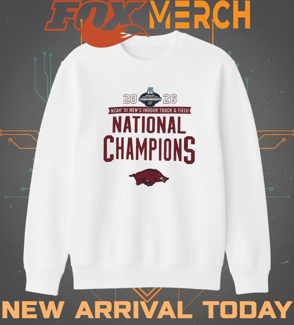 Arkansas Razorbacks 2026 NCAA Men’s Indoor Track & Field National Champions t-shirt