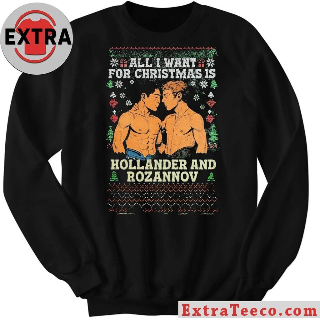 All I Want For Christmas Is Hollander And Rozanov Heated Rivalry by Rachel Reid T-Shirt