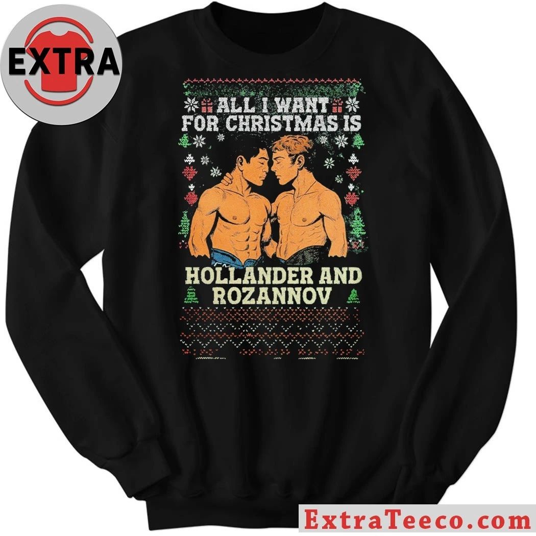 All I Want For Christmas Is Hollander And Rozanov Heated Rivalry by Rachel Reid T-Shirt
