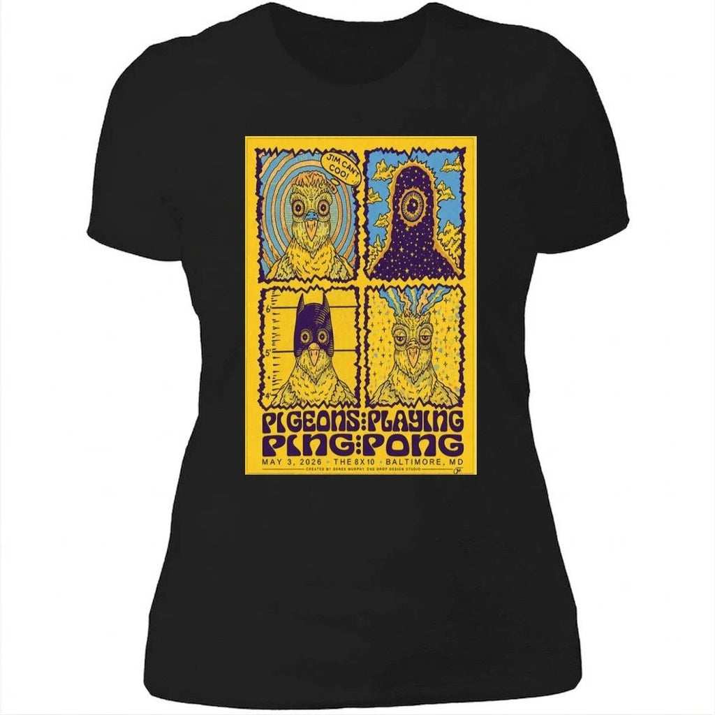 Pigeons Playing Ping Pong Tour 2026 Baltimore MD Poster Shirt