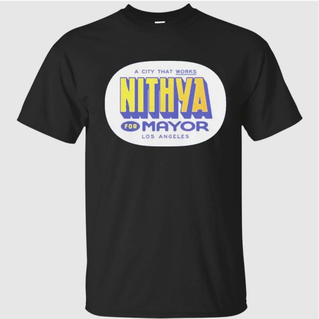 NIthya Raman For Mayor Los Angeles Garment-Dyed Shirt
