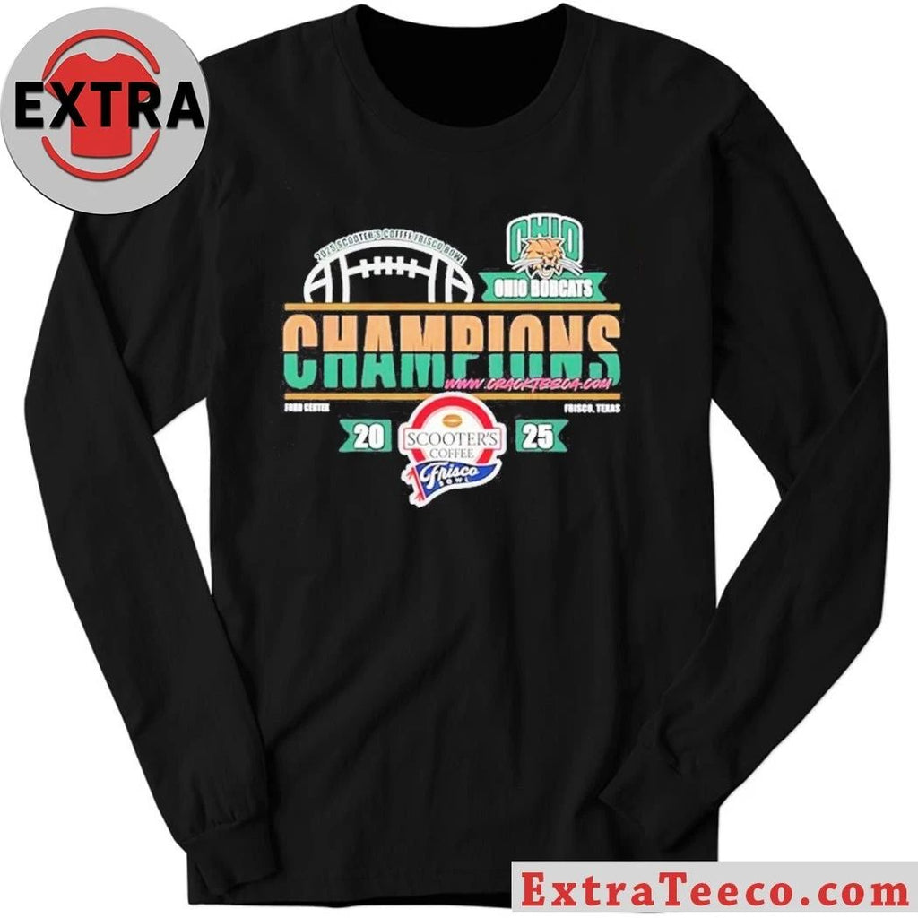 Original Celebrating the Ohio Bobcats’ victory at the Scooter’s Coffee Frisco Bowl 2025 Logo T-Shirt